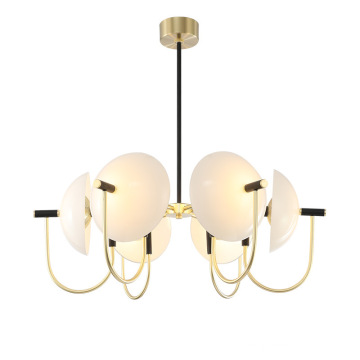 Lustre de vidro semicircular Nordic Gold Abajur para sala de estar em casa Abajur ZhongShan